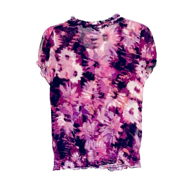 East 5th | Floral Vintage Women’s Sheer Blouse Small Pink Office Work Sh… - Picture 2 of 14